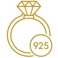 Gold-plated 925 sterling silver.