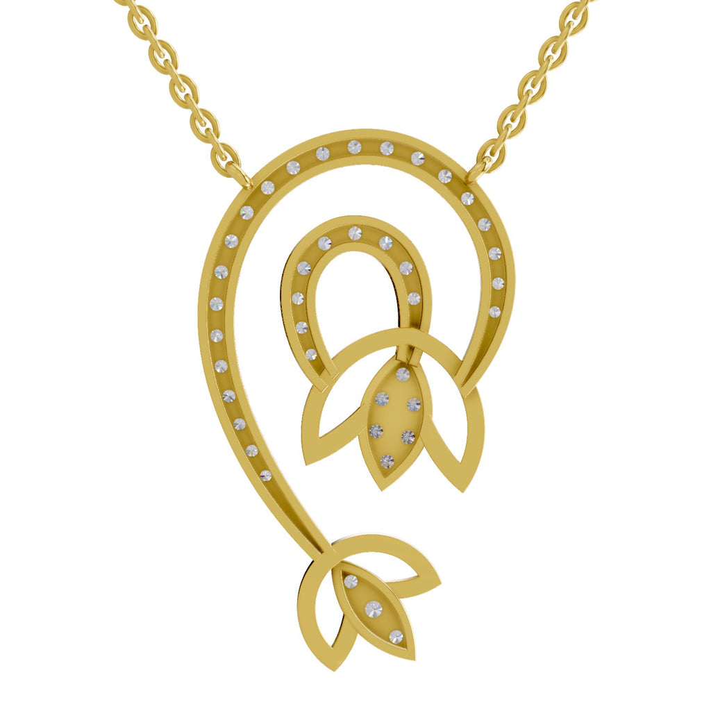 Lab Grown Diamond Necklace 1.3 Carat IGI Certified Round Shape 925 Sterling Silver Gold Plated Deram Catcher Pendant Necklace