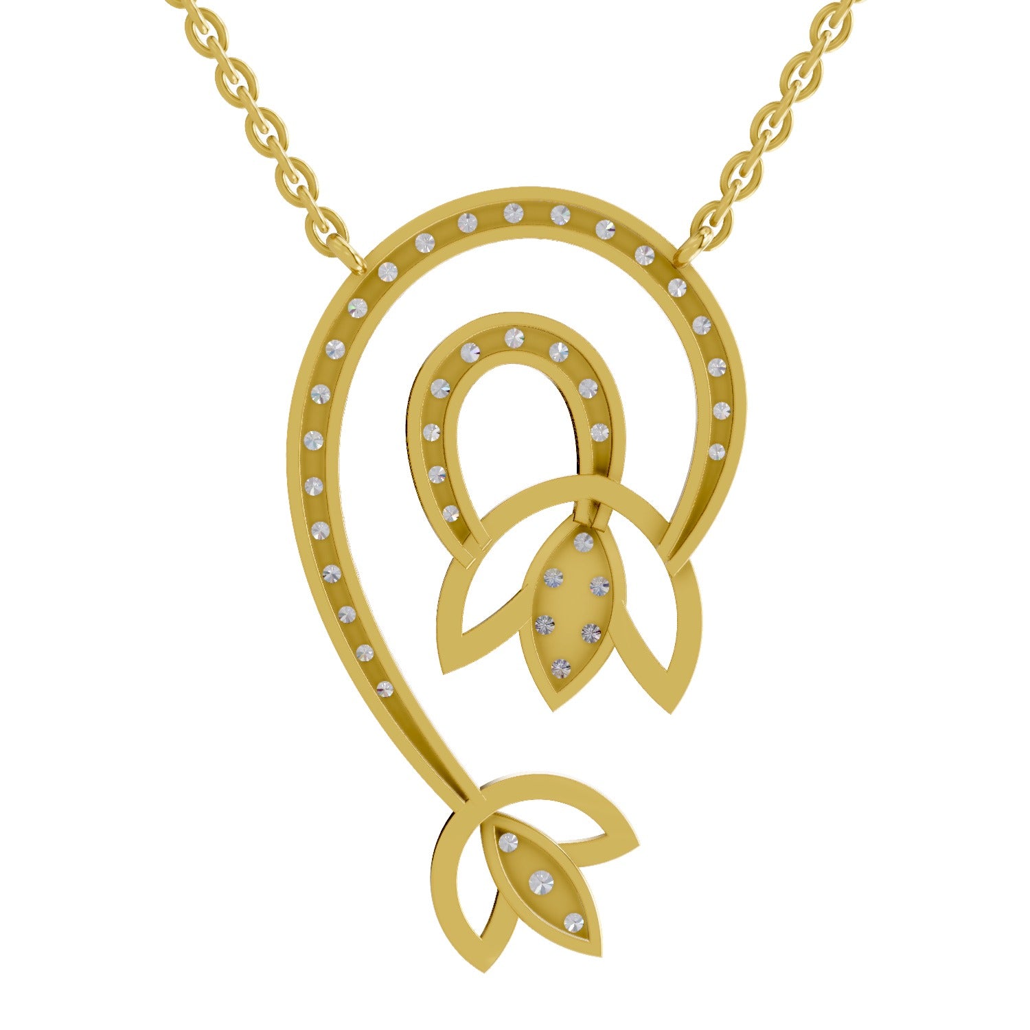 Lab Grown Diamond Necklace 1.3 Carat IGI Certified Round Shape 925 Sterling Silver Gold Plated Deram Catcher Pendant Necklace