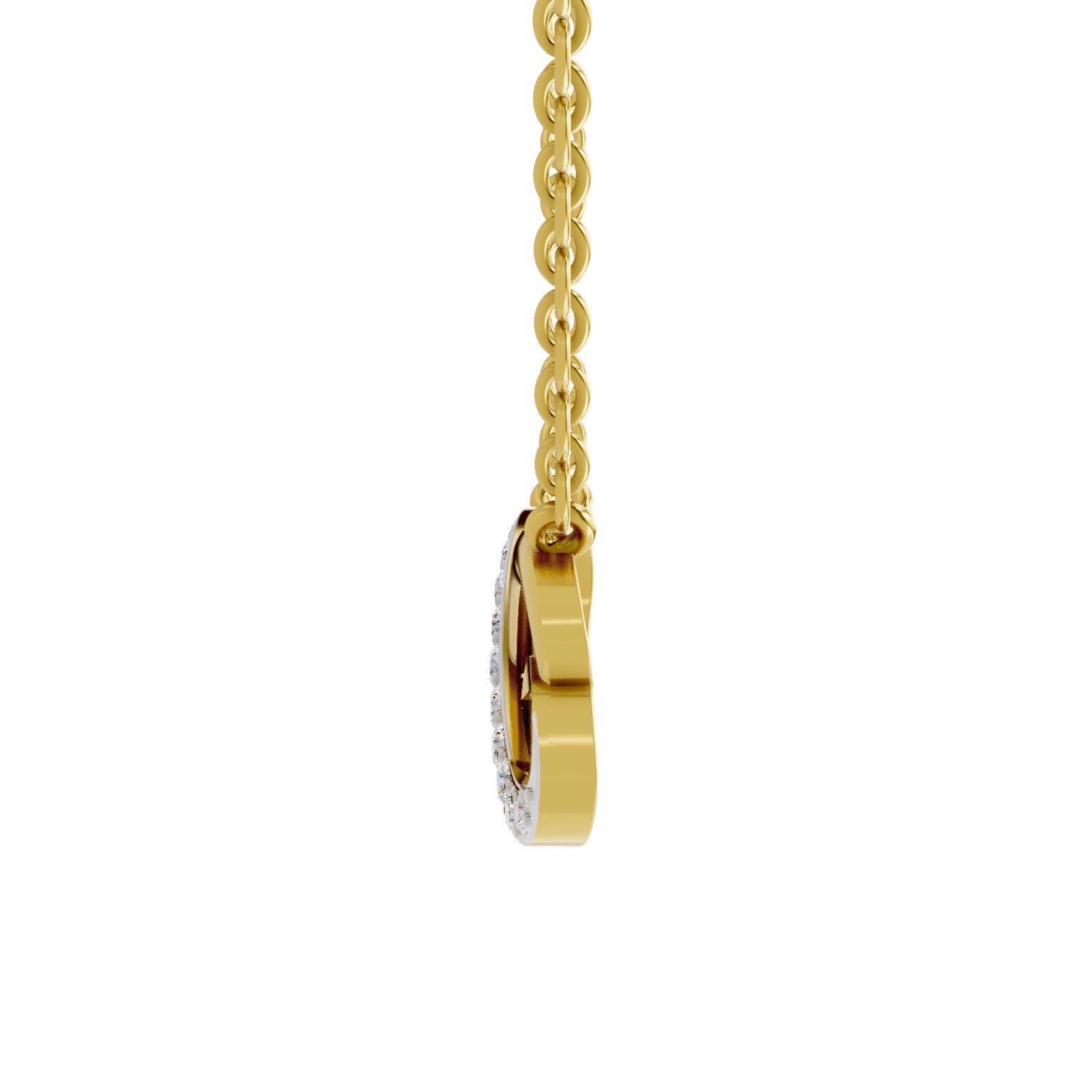 Lab Grown Diamond Necklace 0.25 Carat IGI Certified Round Shape 925 Sterling Silver Gold Plated Infinity Pendant Necklace