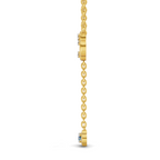 Lab Grown Diamond Necklace 0.11 Carat IGI Certified Round Shape 925 Sterling Silver Yellow Gold Plated Floral Necklace