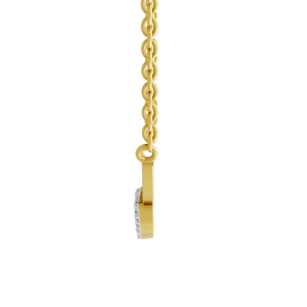 Lab Grown Diamond Necklace 0.14 Carat IGI Certified Round Shape 925 Sterling Silver Yellow Gold Plated Marquise Unique Leaf Necklace