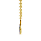 Lab Grown Diamond Necklace 0.26 Carat IGI Certified Round Shape 925 Sterling Silver Gold Plated Floral Pendant Necklace