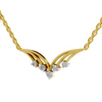 Lab Grown Diamond Necklace 0.16 Carat IGI Certified Round Shape 925 Sterling Silver Gold Plated 5 Stone Pendant Necklace