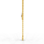 Lab Grown Diamond Necklace 0.08 Carat Round Shape 925 Sterling Silver Yellow Gold Plated Butterfly Necklace