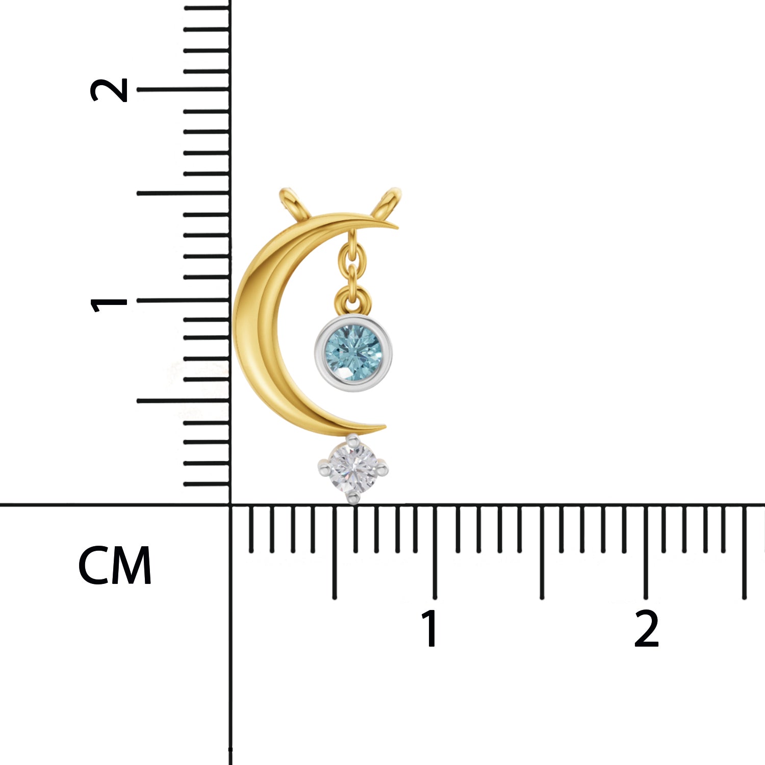 Sparq 0.07ct Minimal Diamond Moon Threader Necklace