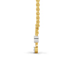 Lab Grown Diamond Necklace 0.07 Carat Round Shape 925 Sterling Silver Gold Plated Half Moon Pendant Necklace