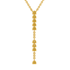 Lab Grown Diamond Necklace 0.11 Carat IGI Certified Round Shape 925 Sterling Silver Yellow Gold Plated Fashion Necklace