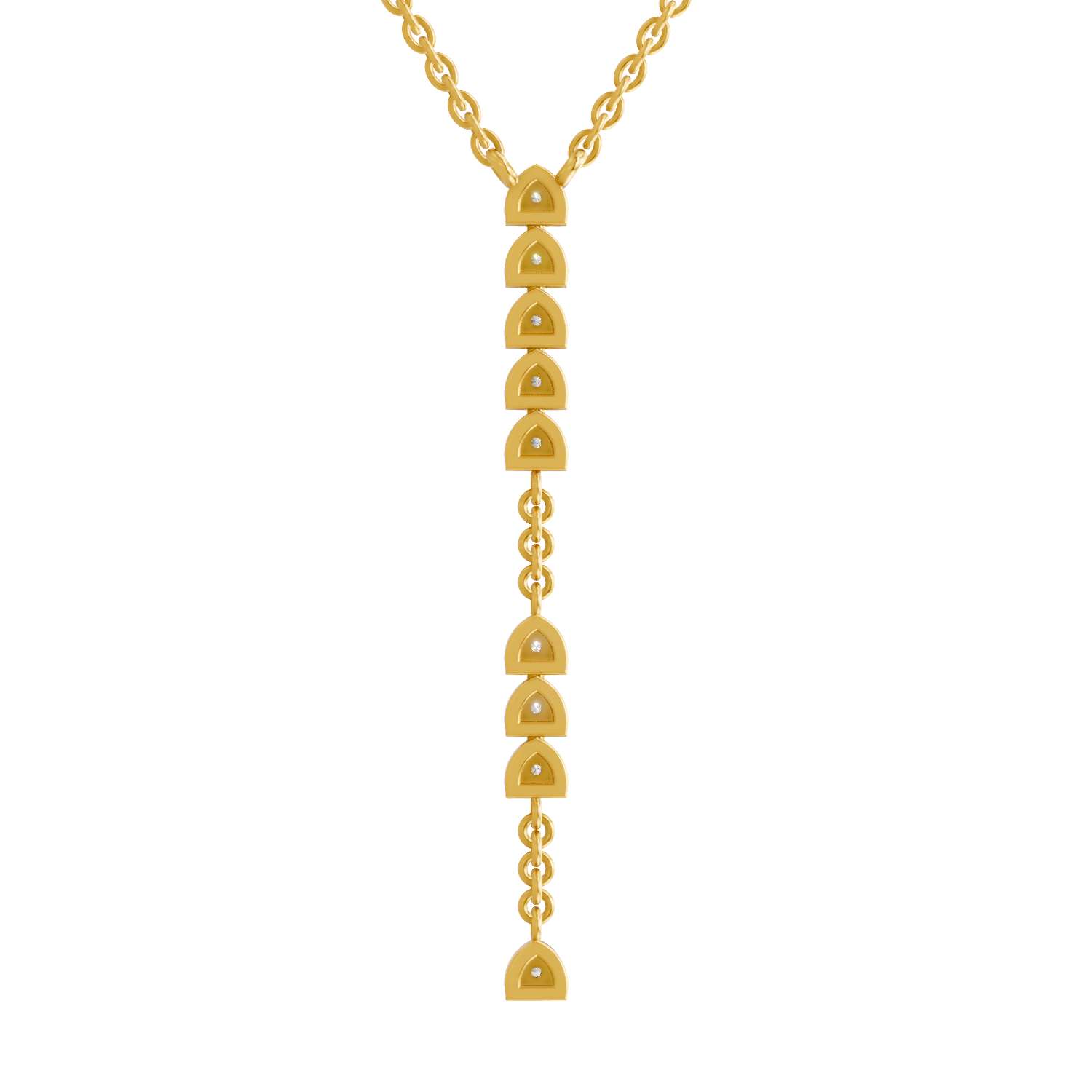 Lab Grown Diamond Necklace 0.11 Carat IGI Certified Round Shape 925 Sterling Silver Yellow Gold Plated Fashion Necklace