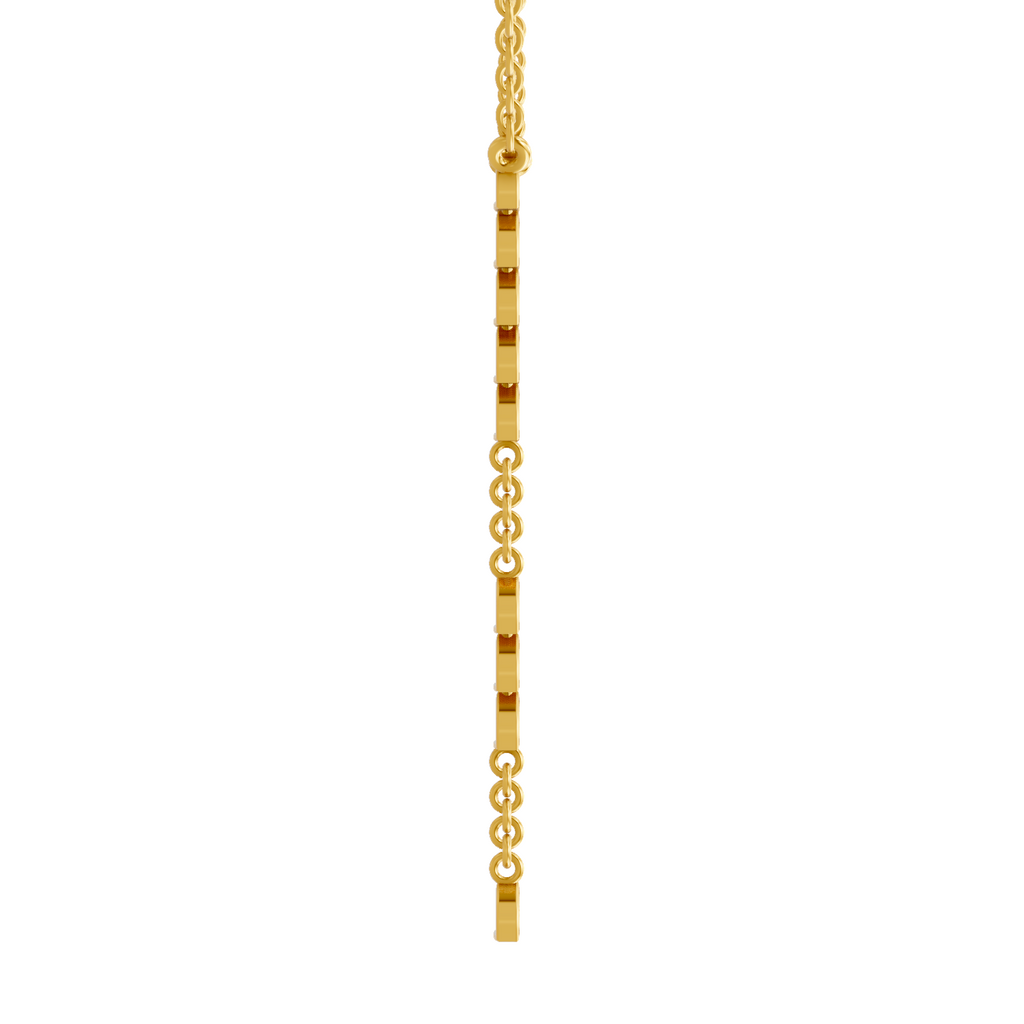 Lab Grown Diamond Necklace 0.11 Carat IGI Certified Round Shape 925 Sterling Silver Yellow Gold Plated Fashion Necklace