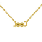 Lab Grown Diamond Necklace 0.07 Carat Round Shape 925 Sterling Silver Yellow Gold Plated Lightning Cool Necklace