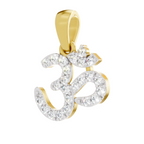 Lab Grown Diamond 0.27CT 925 Sterling Silver Gold Plated Round Shape Pendant