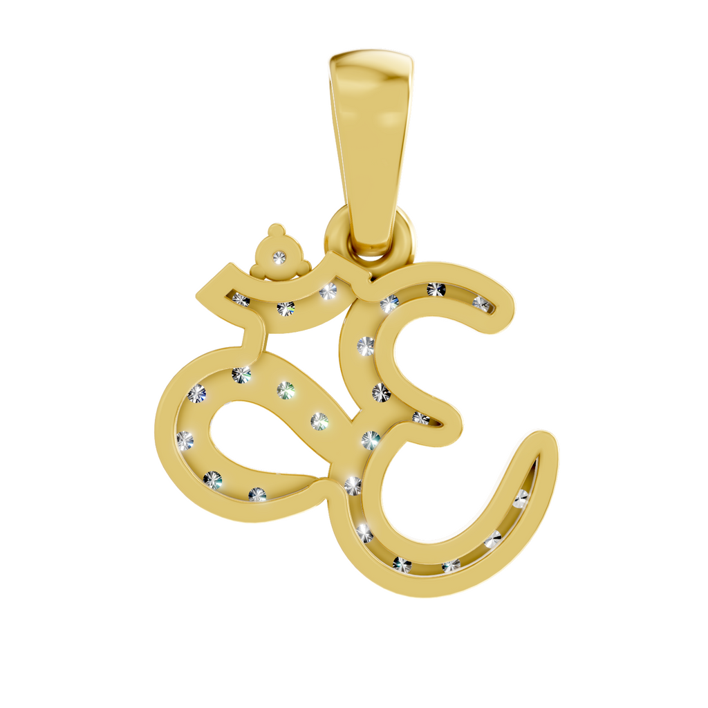 Lab Grown Diamond 0.27CT 925 Sterling Silver Gold Plated Round Shape Pendant