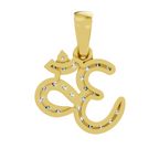 Lab Grown Diamond 0.27CT 925 Sterling Silver Gold Plated Round Shape Pendant