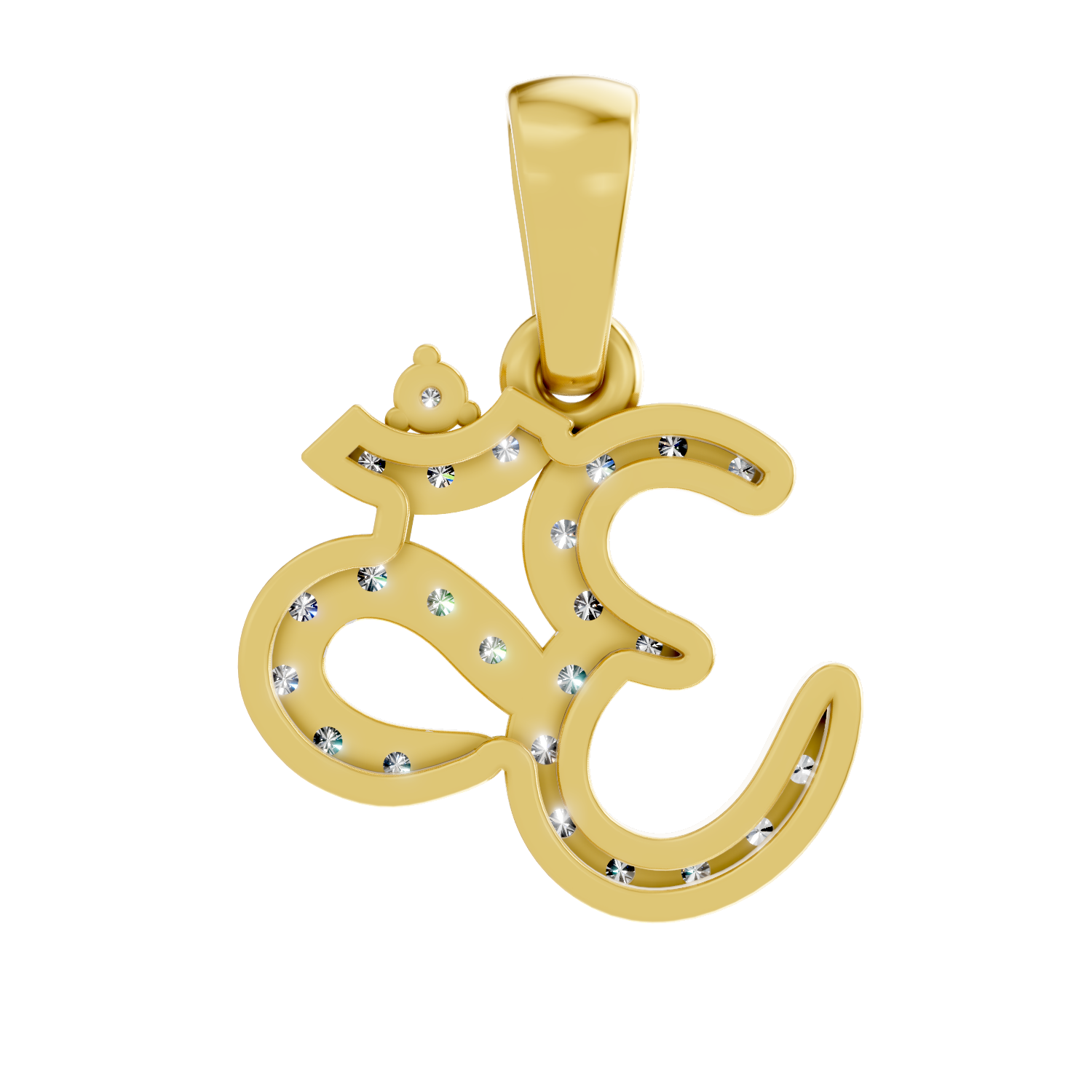 Lab Grown Diamond 0.27CT 925 Sterling Silver Gold Plated Round Shape Pendant