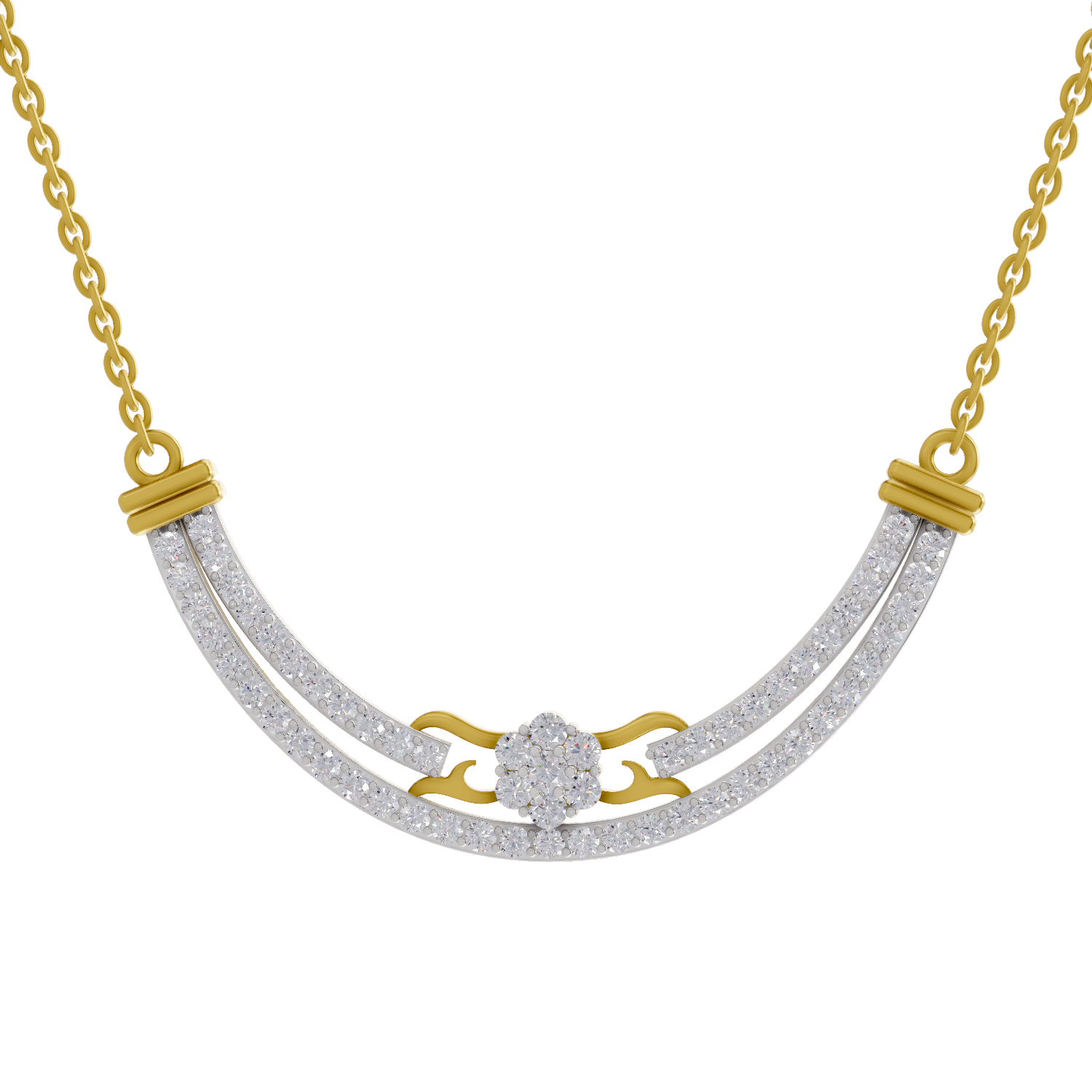 Lab Grown Diamond Necklace 1.36 Carat IGI Certified Round Shape F-G VS Quality| 925 Sterling Silver Yellow Gold Plated Floating Lab Diamond Necklace pendant