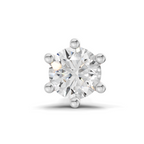 Lab Grown Diamond 0.14CT 925 Sterling Silver Gold Plated Round Shape Nose Pin