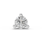 Lab Grown Diamond Nosepin 0.1 Carat IGI Certified Round Shape 925 Sterling Silver Yellow Gold Plated Solitaire Nosepin