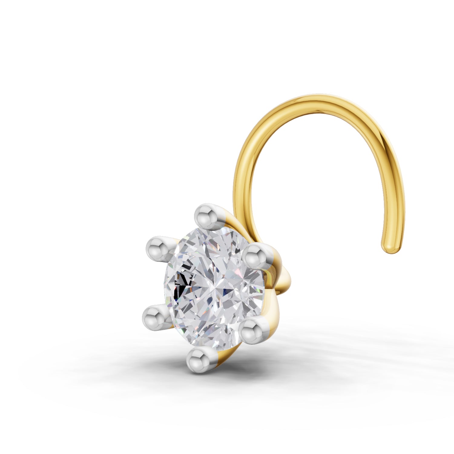 Sparq 0.15ct Minimal Diamond Cluster Wire Nose Pin