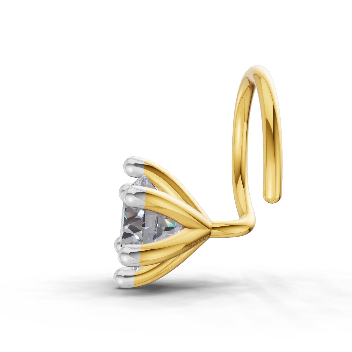Sparq 0.15ct Minimal Diamond Cluster Wire Nose Pin