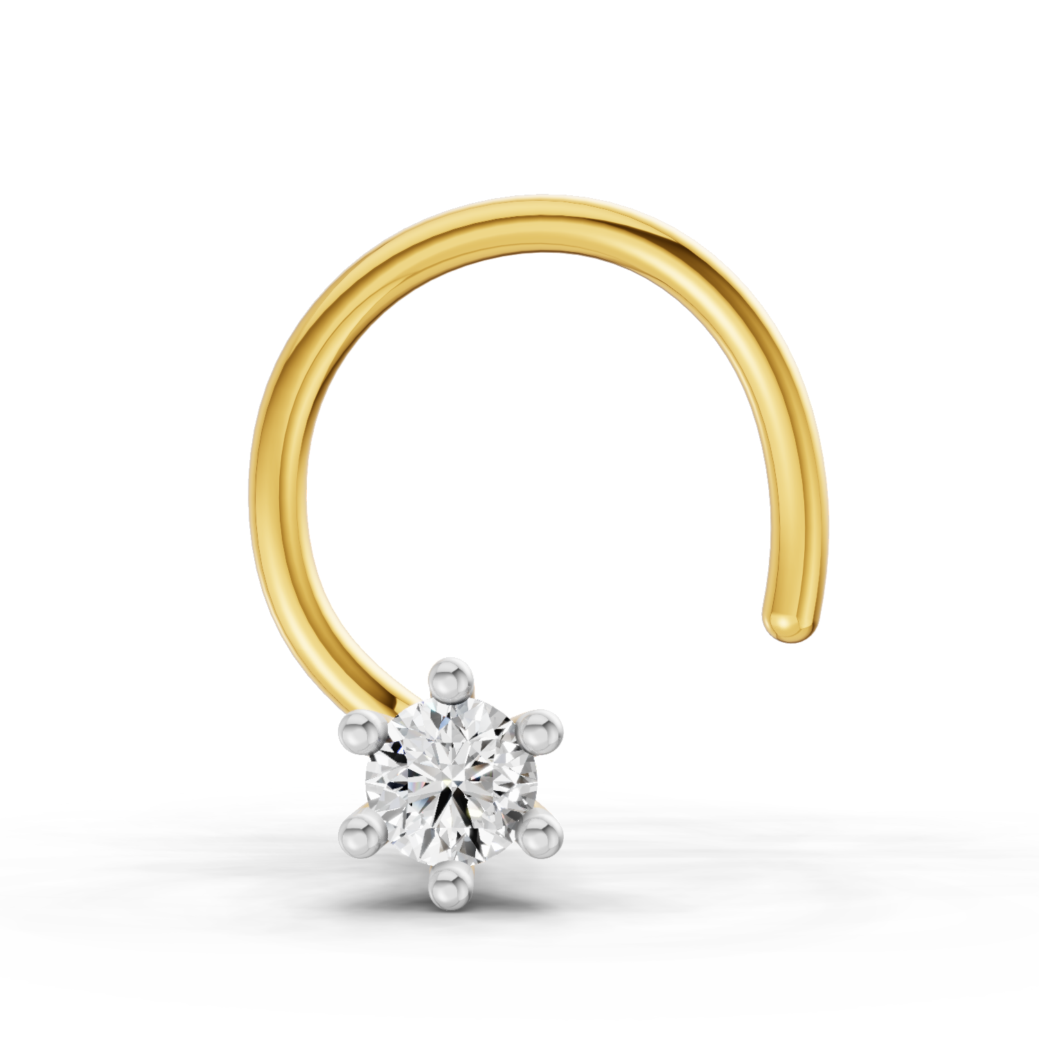 Sparq 0.05ct Solitaire Diamond Wire Nose Pin