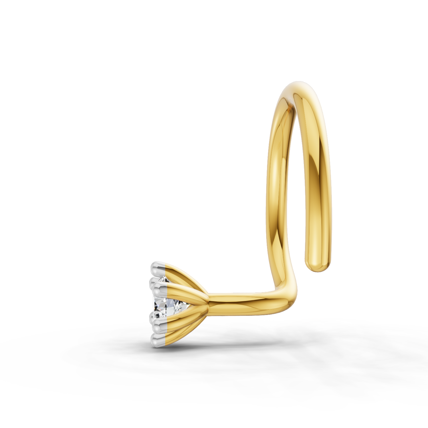 Sparq 0.05ct Solitaire Diamond Wire Nose Pin
