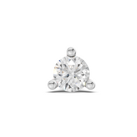 Lab Grown Diamond Nosepin 0.01 Carat Round Shape 925 Sterling Silver Yellow Gold Plated Solitaire Nosepin