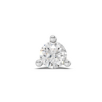 Lab Grown Diamond Nosepin 0.02 Carat Round Shape 925 Sterling Silver Yellow Gold Plated Solitaire Nosepin