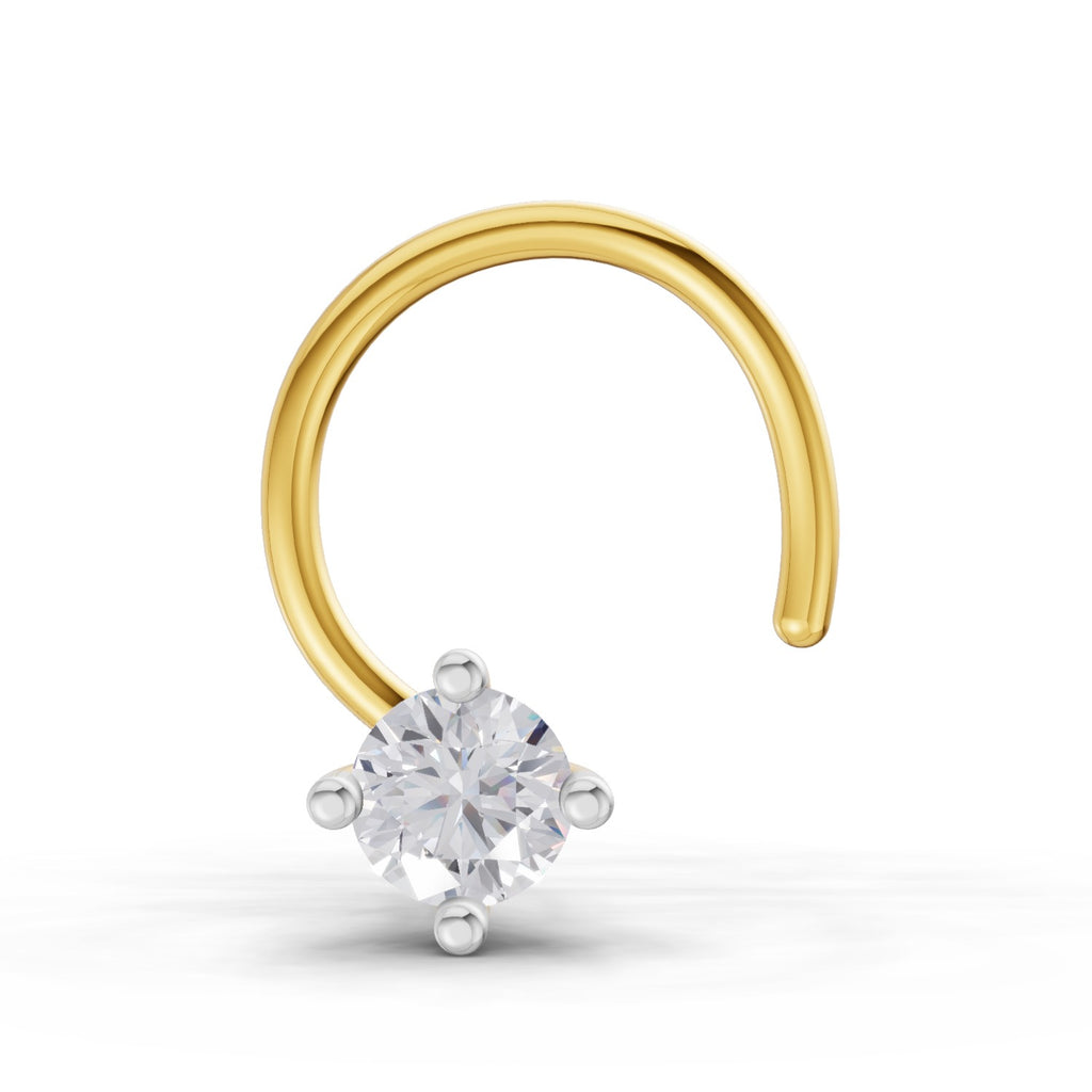 Sparq 0.05ct Solitaire Diamond Wire Nose Pin