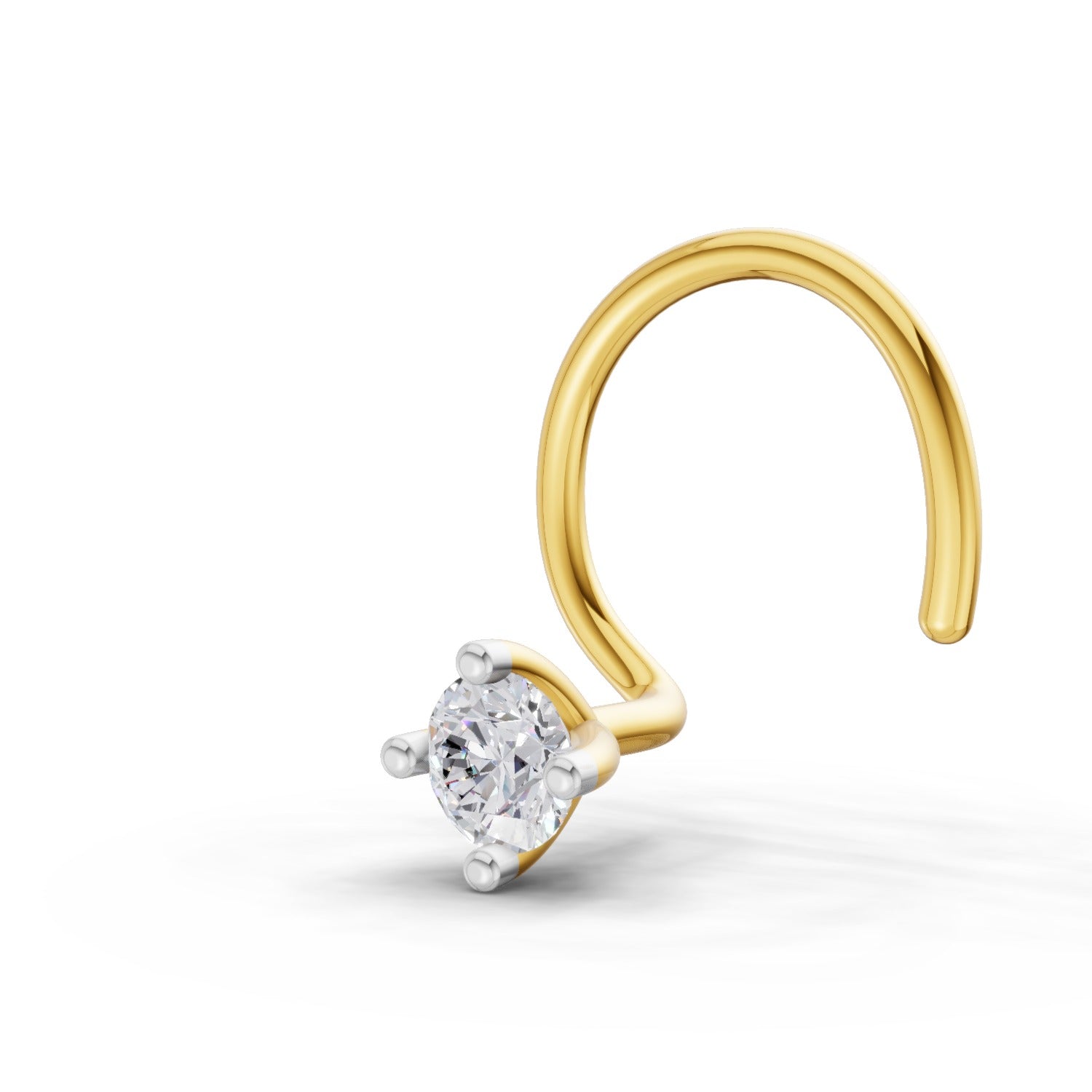 Sparq 0.05ct Solitaire Diamond Wire Nose Pin