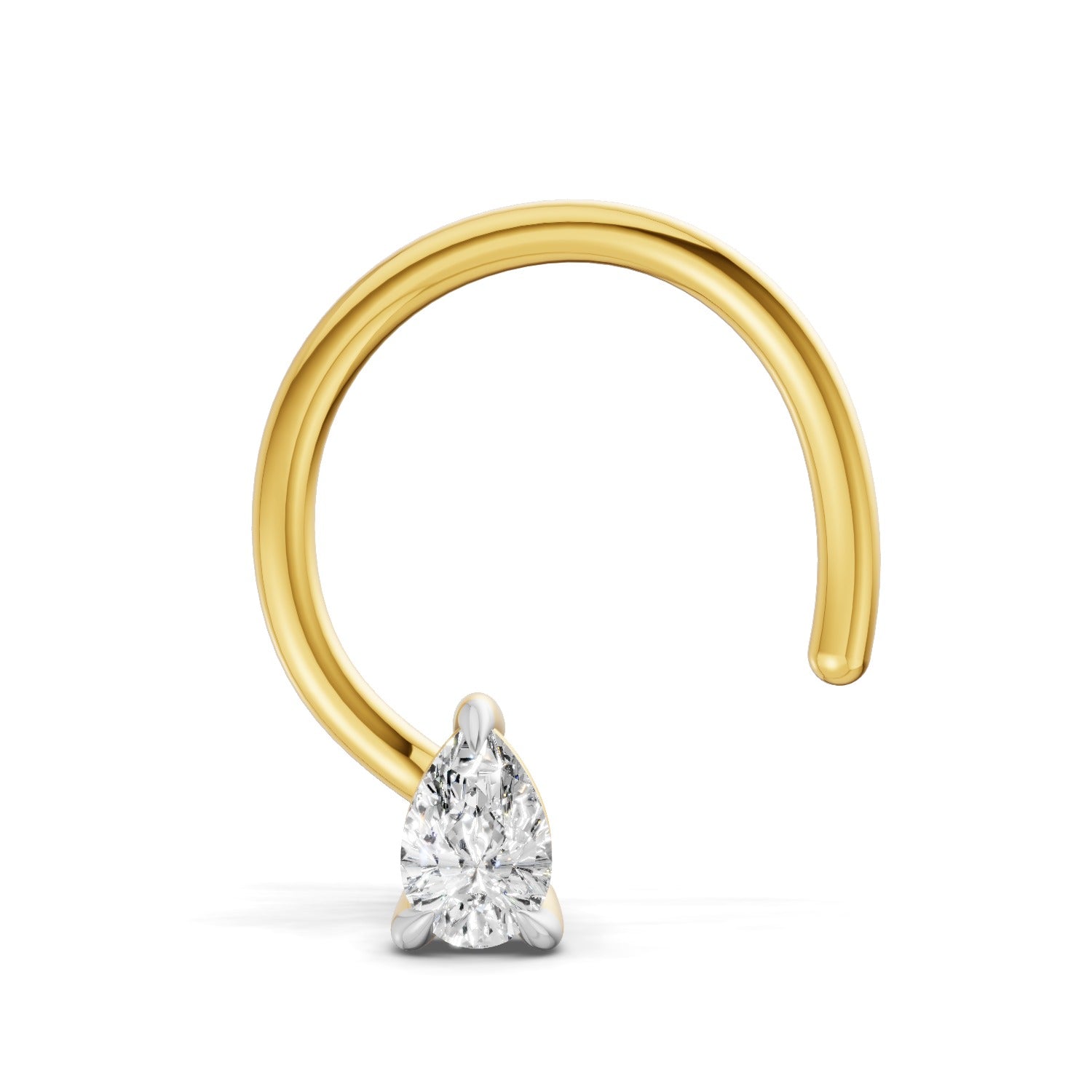 Sparq 0.04ct Solitaire Diamond Wire Nose Pin
