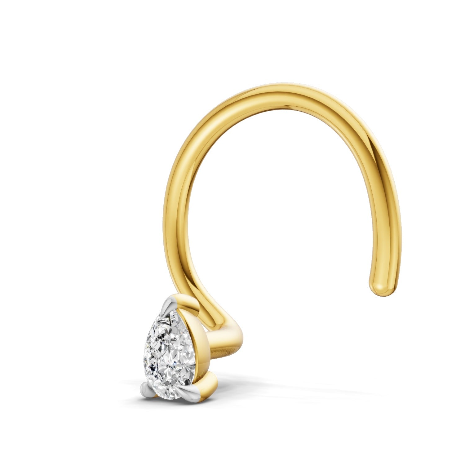Sparq 0.04ct Solitaire Diamond Wire Nose Pin
