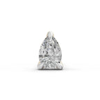 Lab Grown Diamond Nosepin 0.04 Carat Pear Shape 925 Sterling Silver Yellow Gold Plated Solitaire Nosepin