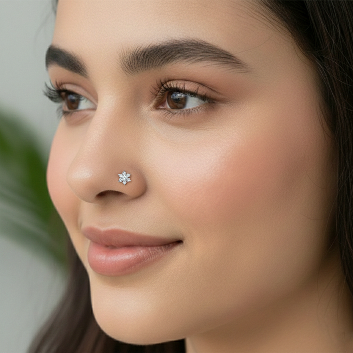 Sparq 0.11ct Minimal Geometric Diamond Stud Nose Pin