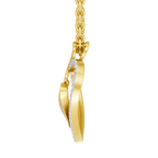 Lab Grown Diamond Pendant Necklace 0.22 Carat IGI Certified Round Shape F-G VS | 925 Sterling Silver Gold Plated Leaf Cluster Diamond Pendant Necklace