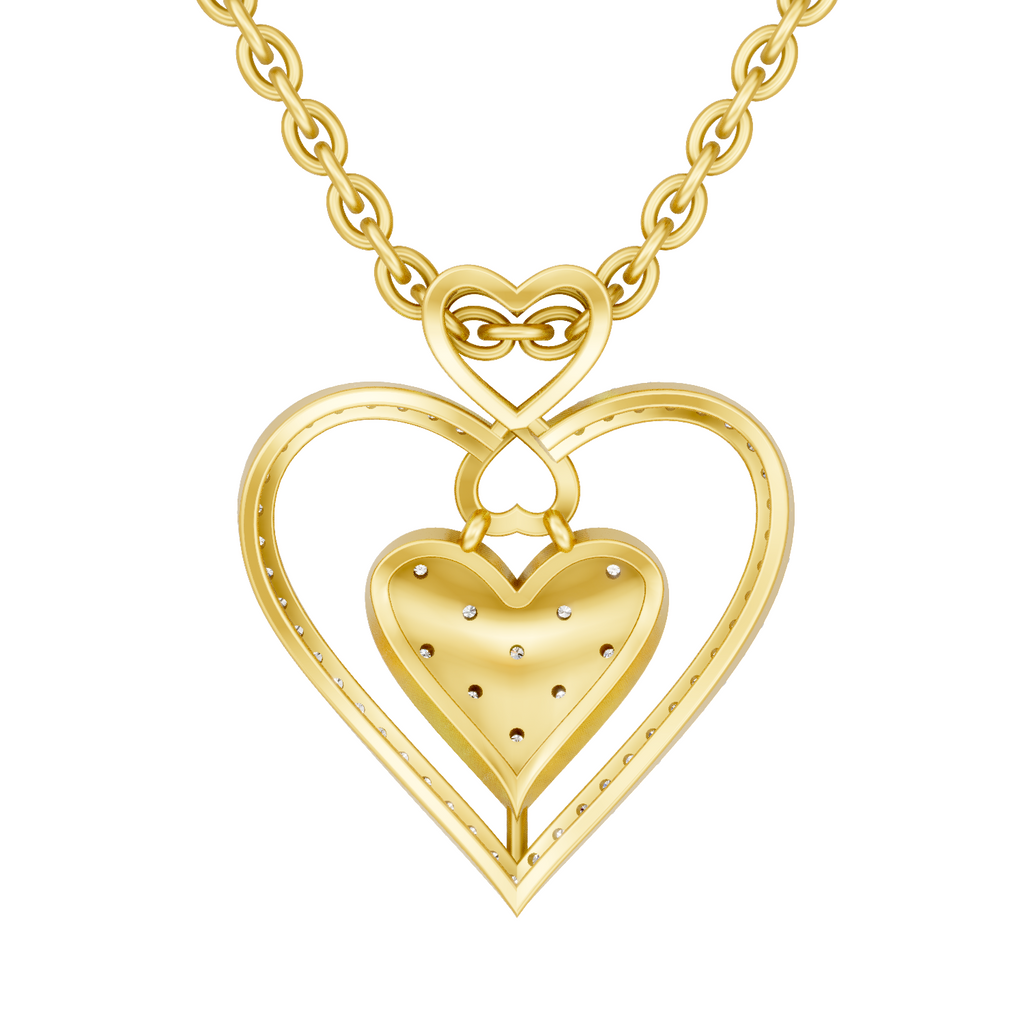 Lab Grown Diamond Pendant Necklace 0.22 Carat IGI Certified Round Shape F-G VS | 925 Sterling Silver Gold Plated Leaf Cluster Diamond Pendant Necklace