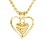 Lab Grown Diamond Pendant Necklace 0.22 Carat IGI Certified Round Shape F-G VS | 925 Sterling Silver Gold Plated Leaf Cluster Diamond Pendant Necklace