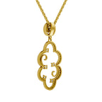 Lab Grown Diamond Pendant Necklace 0.84 Carat IGI Certified Round Shape 925 Sterling Silver Yellow Gold Plated Halo Pendant Necklace