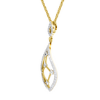 Lab Grown Diamond Pendant Necklace 0.69 Carat IGI Certified Round Shape F-G VS | 925 Sterling Silver Gold Plated Drop Pendant Necklace
