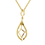 Lab Grown Diamond Pendant Necklace 0.69 Carat IGI Certified Round Shape F-G VS | 925 Sterling Silver Gold Plated Drop Pendant Necklace