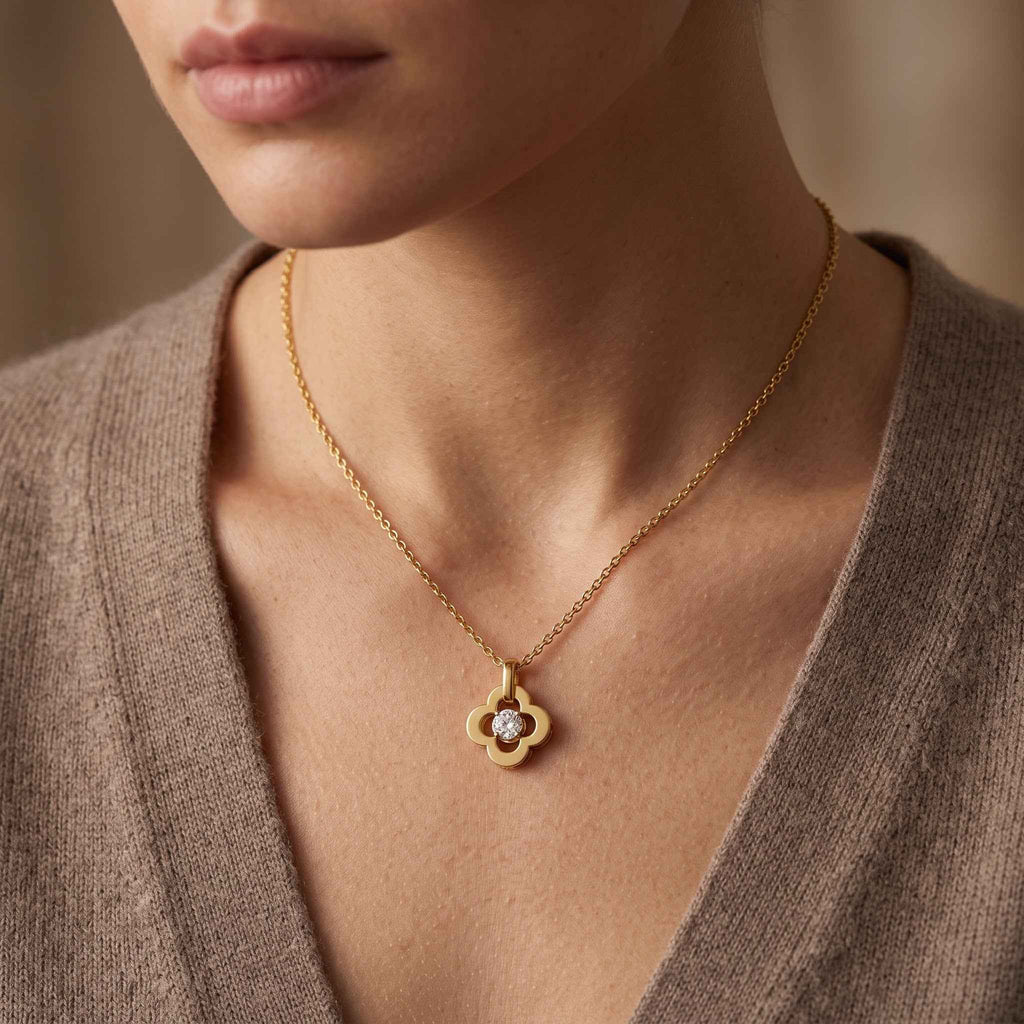 Sparq 0.12ct Simple Geometric Diamond Pendant