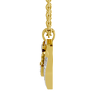 Lab Grown Diamond Pendant Necklace 0.11 Carat IGI Certified Round Shape F-G VS | 925 Sterling Silver Gold Plated Love Heart Pendant Necklace