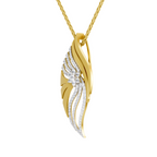 Lab Grown Diamond Pendant Necklace 0.85 Carat IGI Certified Round Shape F-G VS | 925 Sterling Silver Gold Plated Leaf Cluster Diamond Pendant Necklace