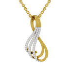 Lab Grown Diamond Pendant Necklace 0.4 Carat IGI Certified Round Shape 925 Sterling Silver Yellow Gold Plated Pendant Necklace