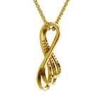 Lab Grown Diamond Pendant Necklace 0.4 Carat IGI Certified Round Shape 925 Sterling Silver Yellow Gold Plated Pendant Necklace