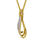 Lab Grown Diamond Pendant Necklace 0.4 Carat IGI Certified Round Shape 925 Sterling Silver Yellow Gold Plated Pendant Necklace