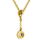 Lab Grown Diamond Pendant Necklace 0.27 Carat IGI Certified Round Shape 925 Sterling Silver Yellow Gold Plated Pendant Necklace