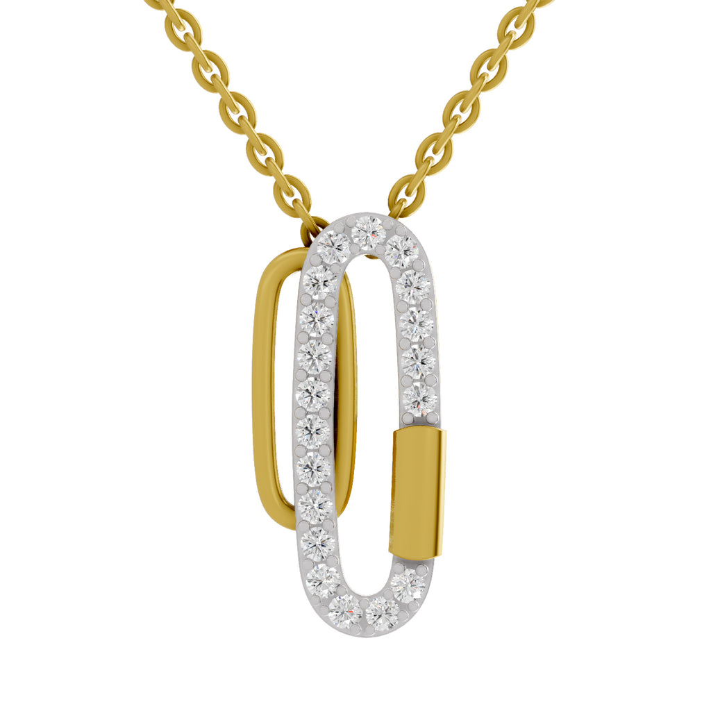 Lab Grown Diamond Pendant Necklace 0.48 Carat IGI Certified Round Shape F-G VS Quality| 925 Sterling Silver Gold Plated Fashion Pendant Necklace