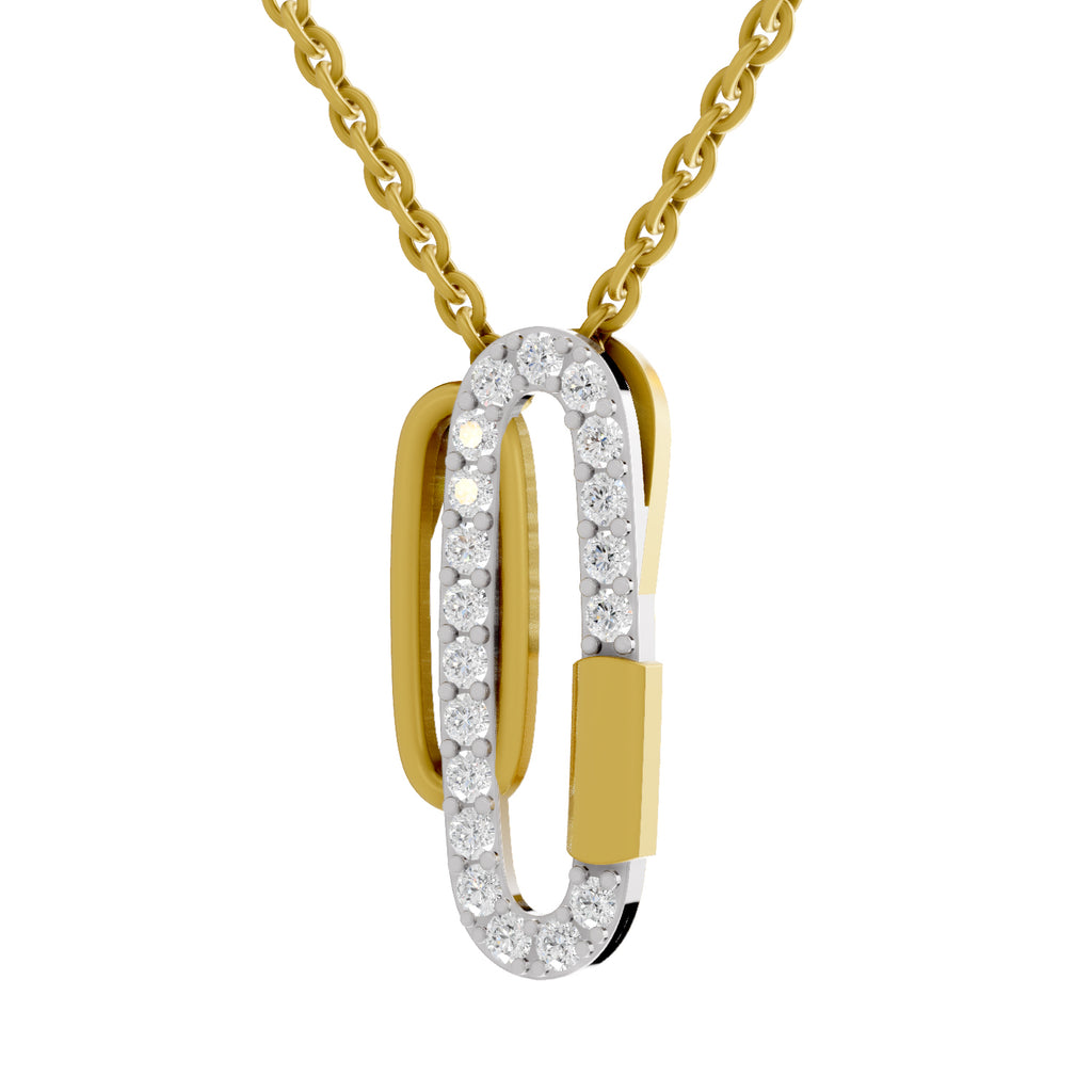 Lab Grown Diamond Pendant Necklace 0.48 Carat IGI Certified Round Shape F-G VS Quality| 925 Sterling Silver Gold Plated Fashion Pendant Necklace