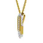 Lab Grown Diamond Pendant Necklace 0.48 Carat IGI Certified Round Shape F-G VS Quality| 925 Sterling Silver Gold Plated Fashion Pendant Necklace